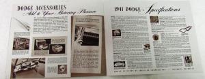 Original 1941 Dodge Dealer Brown Tone Brochure Luxury Liner Fluid Drive