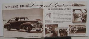 Original 1941 Dodge Dealer Brown Tone Brochure Luxury Liner Fluid Drive