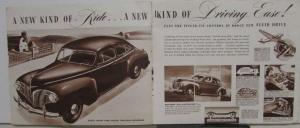 Original 1941 Dodge Dealer Brown Tone Brochure Luxury Liner Fluid Drive