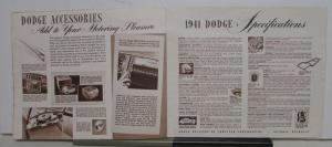 Original 1941 Dodge Dealer Brown Tone Brochure Luxury Liner Fluid Drive