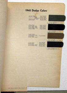 Original 1942 Dodge DuPont Acme Color Paint Chips Leaflets Codes