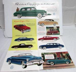 1951 Dodge Dealer Color Sales Brochure Folder Coronet Meadowbrook Wayfarer