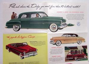 1951 Dodge Dealer Color Sales Brochure Folder Coronet Meadowbrook Wayfarer