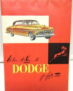 1952 Dodge Dealer Sales Brochure Folder Full Line Coronet Meadowbrook Wayfarer