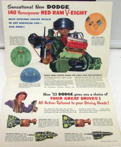 1953 Dodge Dealer Color Sales Brochure Folder Coronet Meadowbrook