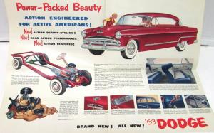 1953 Dodge Dealer Color Sales Brochure Folder Coronet Meadowbrook
