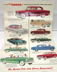 1953 Dodge Dealer Color Sales Brochure Folder Coronet Meadowbrook