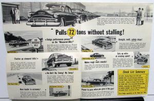 1953 Dodge Dealer Pocket Sales Brochure Folder Road Test Ride Coronet