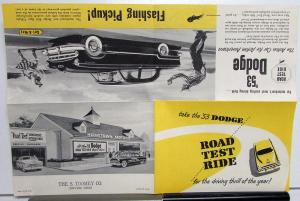 1953 Dodge Dealer Pocket Sales Brochure Folder Road Test Ride Coronet