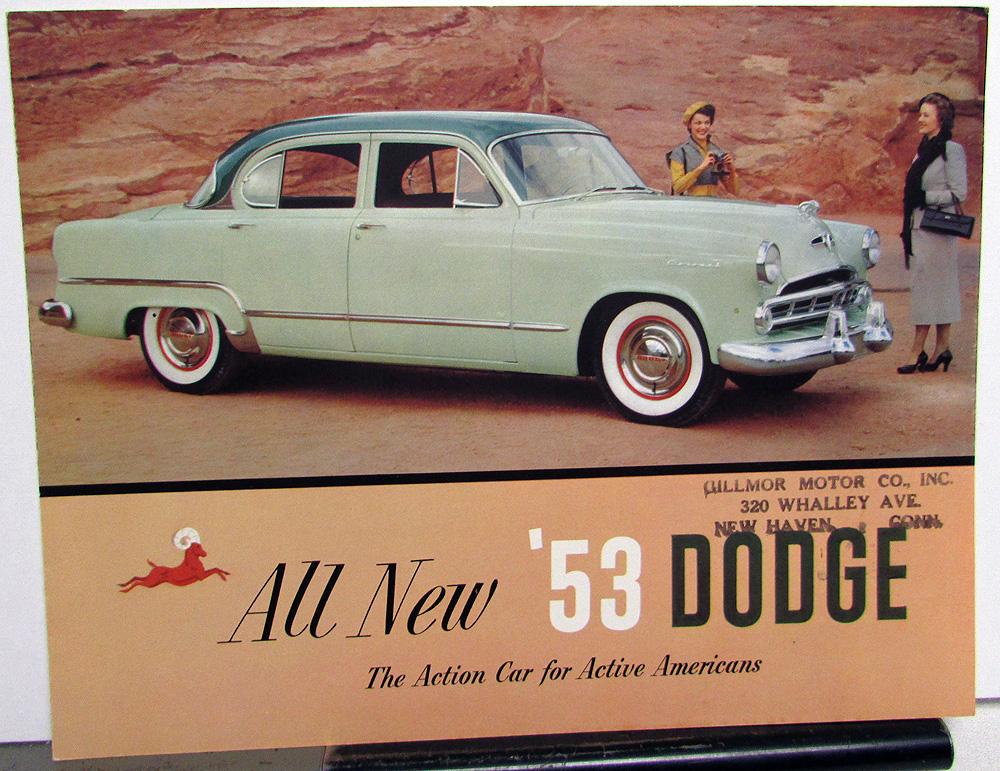 1953 Dodge Dealer Color Sales Brochure Coronet Action Car