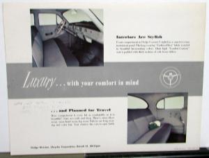 1953 Dodge Dealer Color Sales Brochure Coronet Action Car