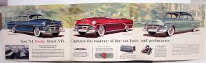 1954 Dodge Royal V-8 Dealer Color Sales Brochure Original Rare