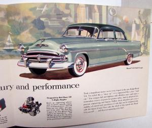 1954 Dodge Royal V-8 Dealer Color Sales Brochure Original Rare