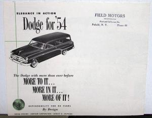 1954 Dodge Station Wagons Dealer Sales Brochure Original Coronet Sierra Suburban