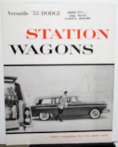 1955 Dodge Dealer Sales Brochure Station Wagons Royal V8 Sierra Coronet