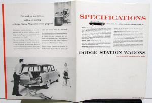 1955 Dodge Dealer Sales Brochure Station Wagons Royal V8 Sierra Coronet