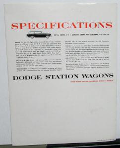 1955 Dodge Dealer Sales Brochure Station Wagons Royal V8 Sierra Coronet