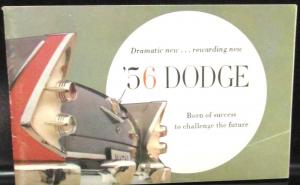 1956 Dodge Dealer Pocket Sales Brochure Full Line Coronet Royal V-8 Lancer