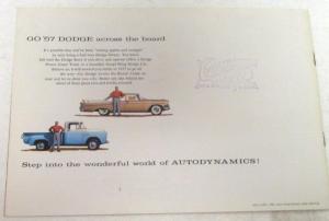 1957 Dodge Dealer Color Sales Brochure Full Line Royal Coronet Wagon Truck