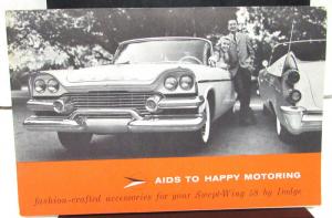 1958 Dodge Dealer Accessories Sales Brochure Swept-Wing Fuel Injection D-500