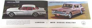 1962 Dodge Foreign Dealer Sales Brochure Dart & Lancer Swedish Text Rare