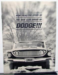 1962 Dodge Dealer Sales Brochure Dart 440 The New Lean Breed Performance Value