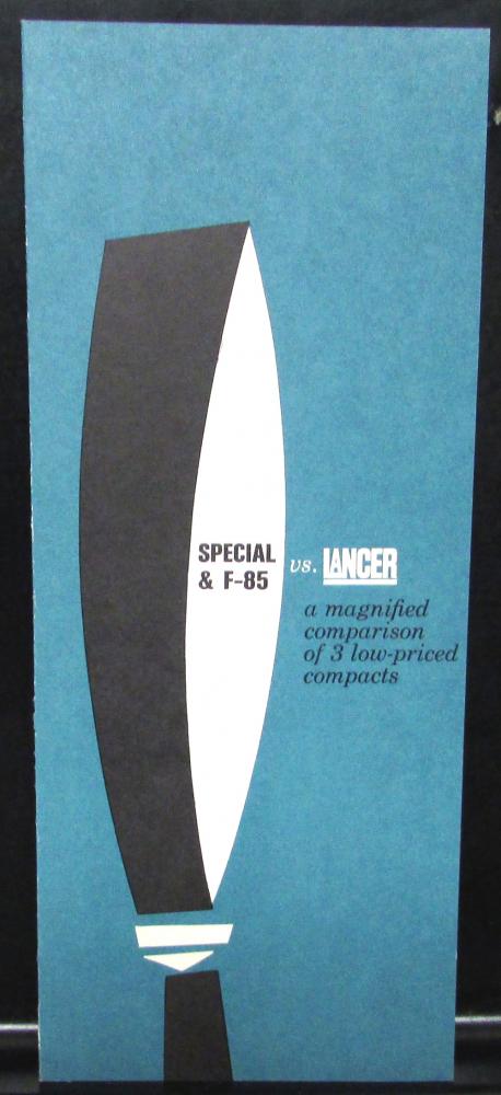 1962 Dodge Dealer Sales Brochure Lancer vs Buick Special & Olds F-85 Comparison