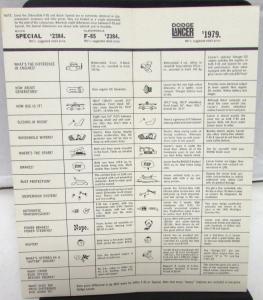 1962 Dodge Dealer Sales Brochure Lancer vs Buick Special & Olds F-85 Comparison