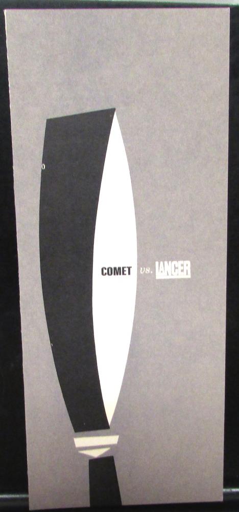 1962 Dodge Dealer Sales Brochure Lancer vs Mercury Comet Comparison