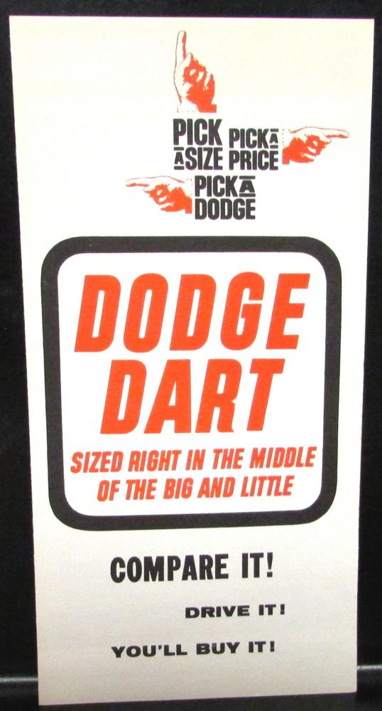 1962 Dodge Dealer Sales Brochure Competitor Comparison Dart Chevy Ford
