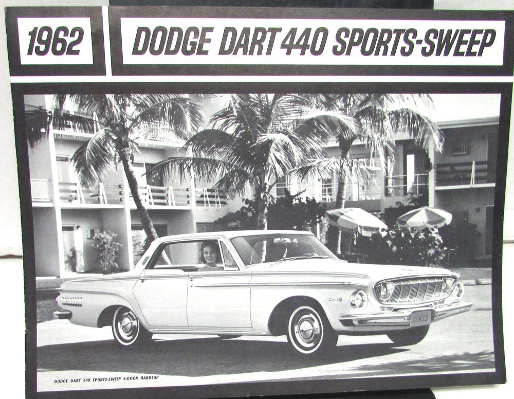 1962 Dodge Dealer Sales Brochure Dart 440 Original Sports Sweep
