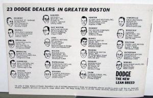 1962 Dodge Dealer Color Sales Brochure Dart Lancer The New Lean Breed