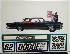 1962 Dodge Dealer Color Sales Brochure Custom 880 Original