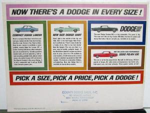 1962 Dodge Dealer Color Sales Brochure Custom 880 Original