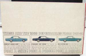 1963 Dodge Dart Dealer Small Color Sales Brochure GT 270170 Wagon Rare