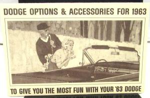 1963 Dodge Dealer Accessories Sales Brochure Folder Dart Polara 880 Options