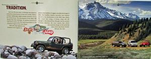 2002 Jeep Grand Cherokee Overland Wrangler Liberty Orig Sales Brochure Folder