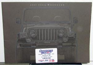 2002 Jeep Wrangler Sport Sahara X SE Models Original Color Sales Brochure