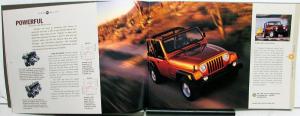 2002 Jeep Wrangler Sport Sahara X SE Models Original Color Sales Brochure