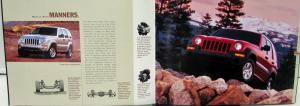 2002 Jeep Liberty Limited Edition & Sport Die Cut Cover Sales Brochure Original