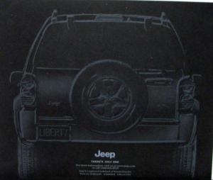 2002 Jeep Liberty Limited Edition & Sport Original Color Sales Brochure XL