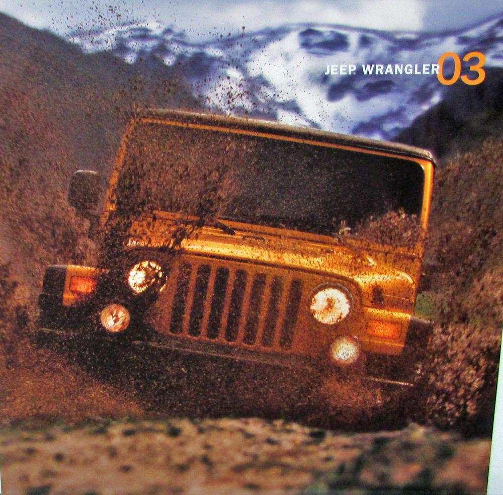 2003 Jeep Wrangler SE X Sport Sahara Rubicon Original Color Sales Brochure  XL