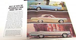 1964 Dodge Dart Polara 440 330 880 Dealer Sales Brochure Large Folder Original