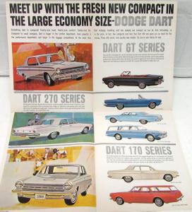 1964 Dodge Dart Polara 440 330 880 Dealer Sales Brochure Large Folder Original