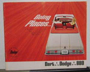 1964 Dodge Dealer Color Sales Brochure Dart GT Polara 500 Custom 880 Convertible