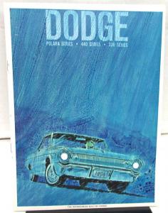 1964 Dodge Dealer Color Prestige Sales Brochure Polara 440 330 Series