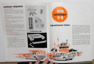 1964 Dodge Dealer Sales Brochure 426 V8 Ramcharger High Performance Features