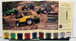 2004 Jeep TJ Rubicon Sahara Sport Color Canadian Sales Brochure Original