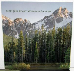 2005 Jeep Cherokee Liberty Wrangler Rocky Mountain Edition Sales Brochure Folder