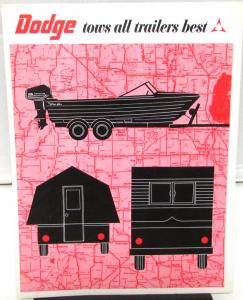 1966 Dodge Dealer Sales Brochure Trailer Towing Package Options Tips